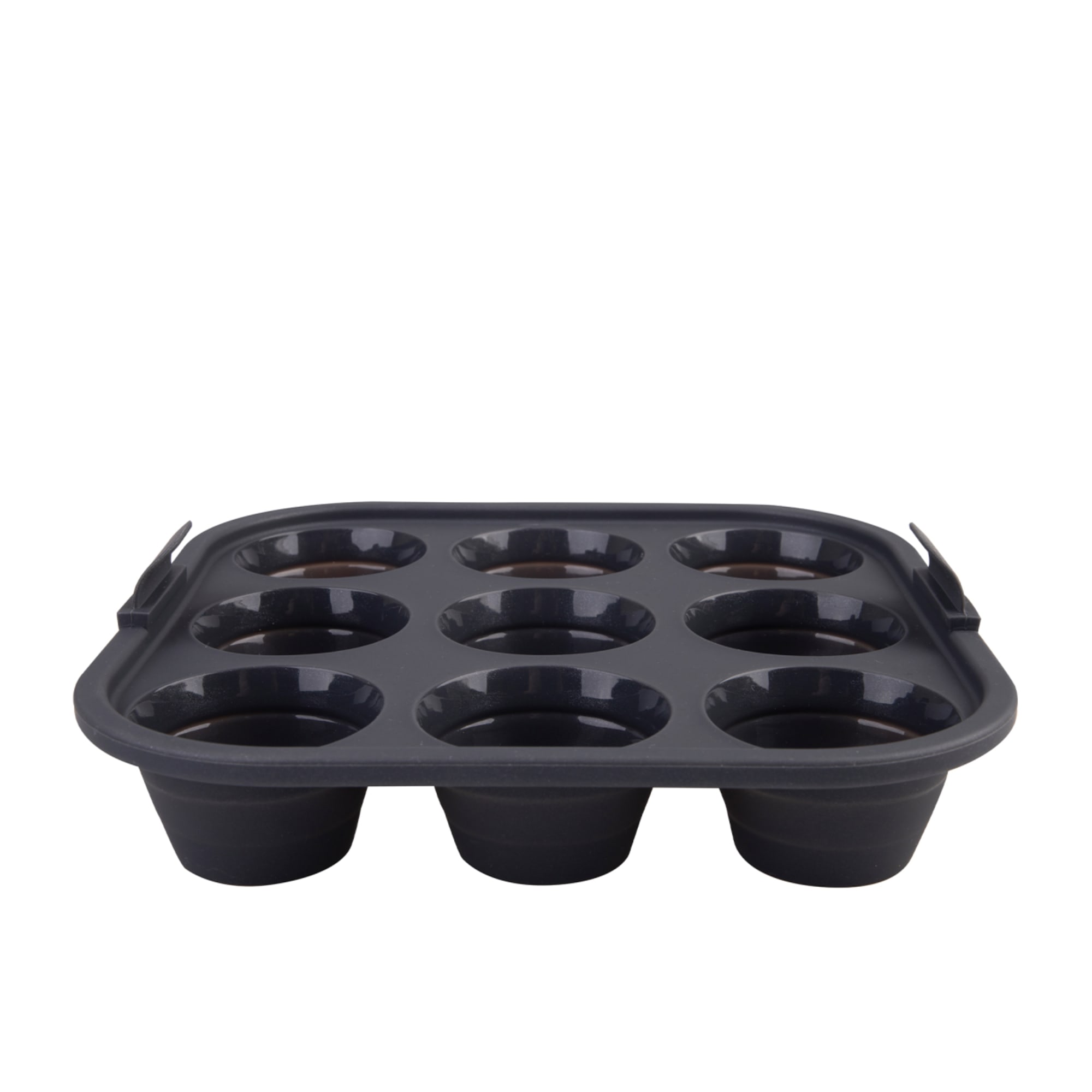 Daily Bake Silicone Square Collapsible Air Fryer Muffin Pan 9 Cup